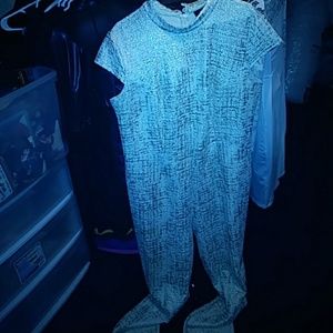 Cream and gold jumpsuit